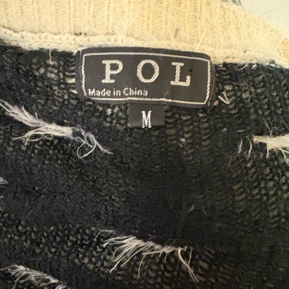 POL Cream and Black Heart Cardigan - Picture 4 of 4